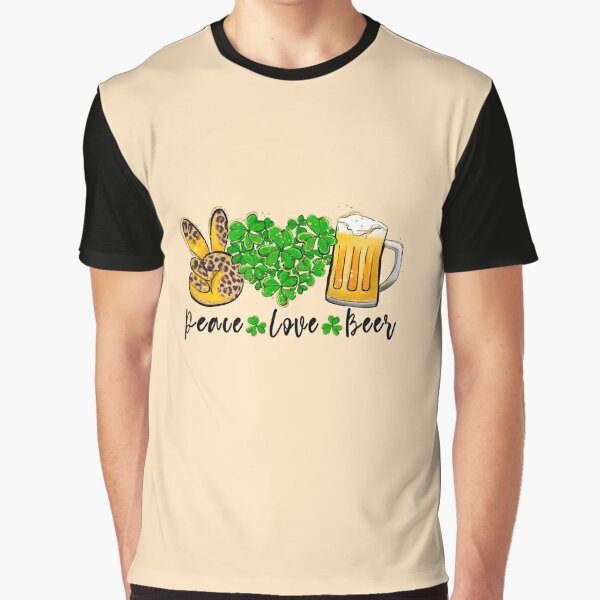 Peace, Love, Beer - Saint Patrick's Day Gift Idea Sticker by LV-creator