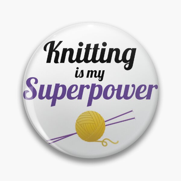 Item preview, Knitting is my superpower, funny text design for knitters designed and sold by wondertree.