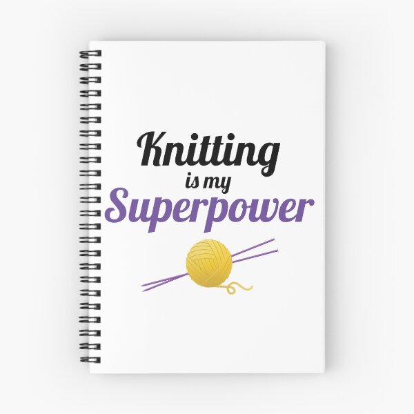 Item preview, Knitting is my superpower, funny text design for knitters designed and sold by wondertree.