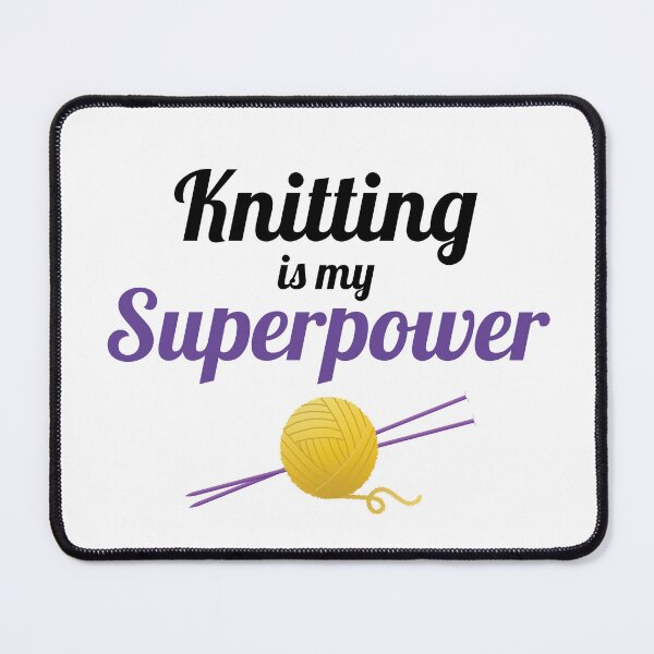 Item preview, Knitting is my superpower, funny text design for knitters designed and sold by wondertree.