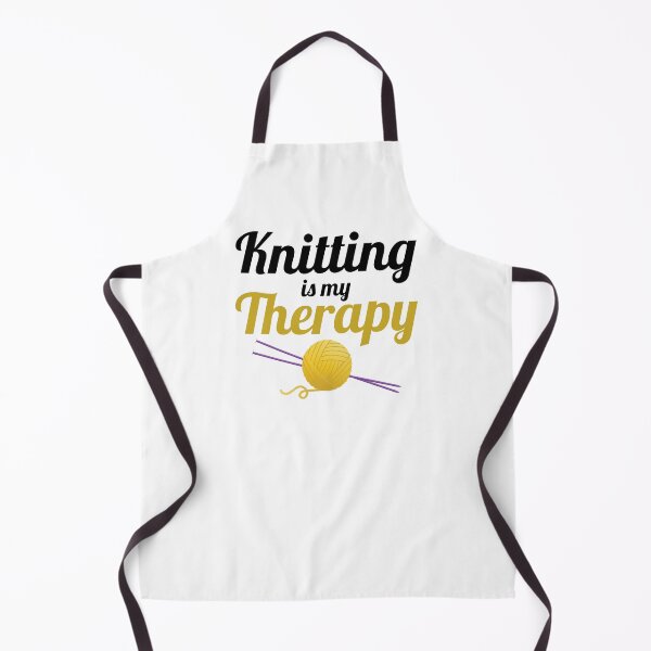 Item preview, Knitting is my therapy, funny text design for knitters designed and sold by wondertree.