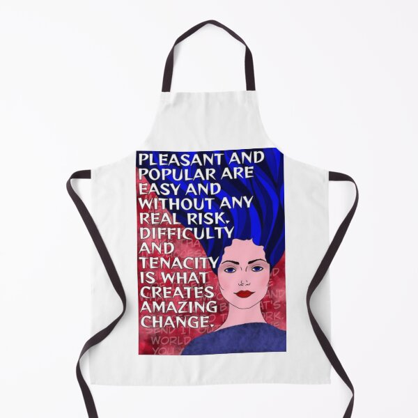 Item preview, Radical Feminist Quote - Pleasant and Popular Are Easy And Without Risk Difficulty And Tenacity Is What Creates Amazing Change designed and sold by LethalPixieDust.