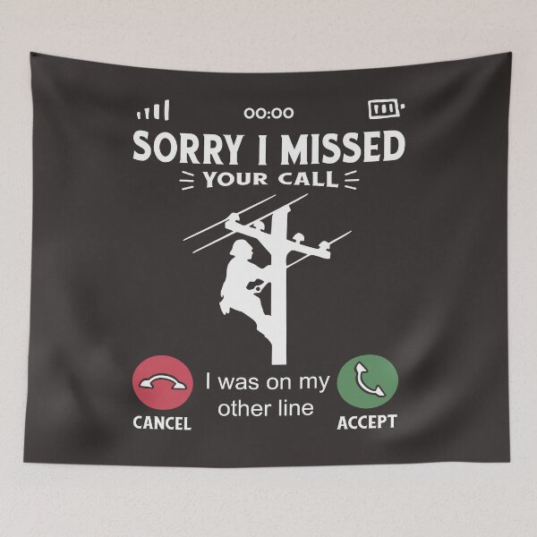 Item preview, Funny Electric Cable Electrician Lineman Call designed and sold by MrEddie10.