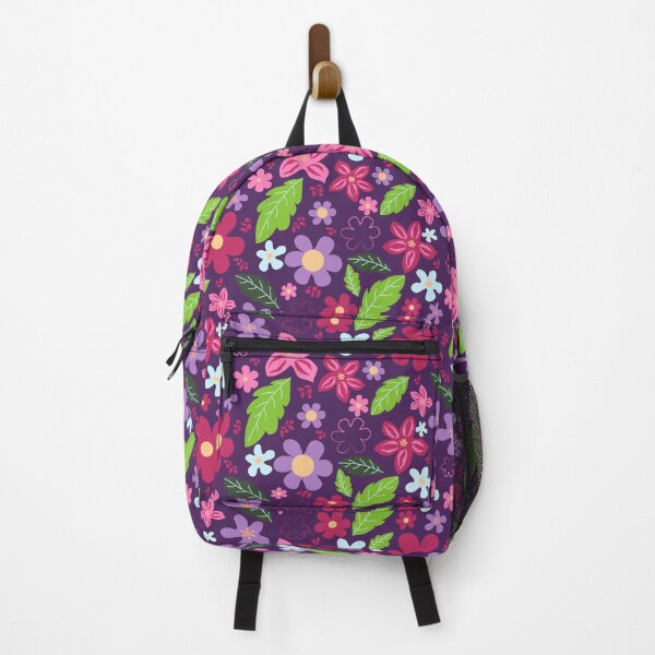 Item preview, Floral pattern with purple, red, pink and white flowers designed and sold by DigitalMagShop.