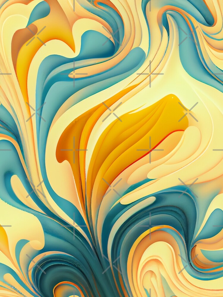 Aperçu 5 sur 5. Robe trapèze avec l'œuvre Fluid Soft Impressionist Latin Pattern Digital Painting créée et vendue par CodeAndColors.