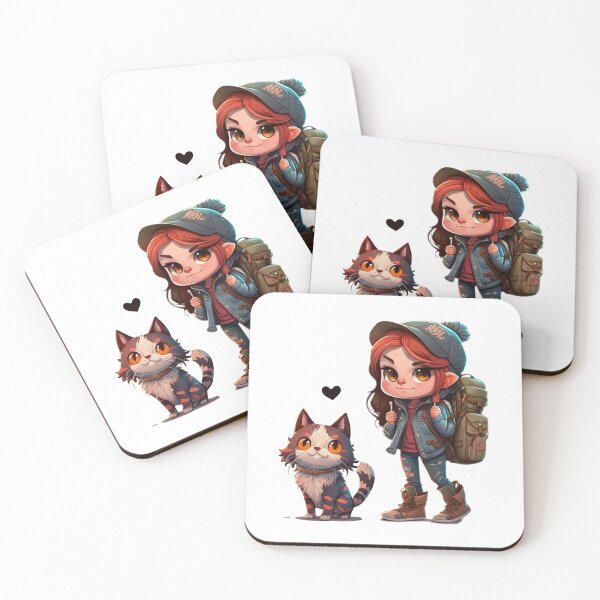 Item preview, The Girl and Her Cat: A Tale of Friendship designed and sold by SML(Smiling Cool) PinkBubble.