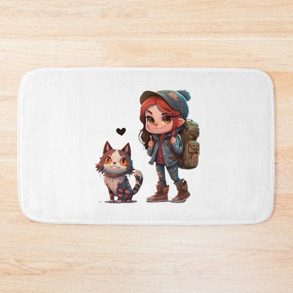 Item preview, The Girl and Her Cat: A Tale of Friendship designed and sold by SML(Smiling Cool) PinkBubble.