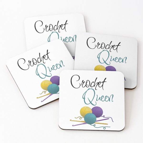 Item preview, Crochet Queen, funny text design for crocheters designed and sold by wondertree.