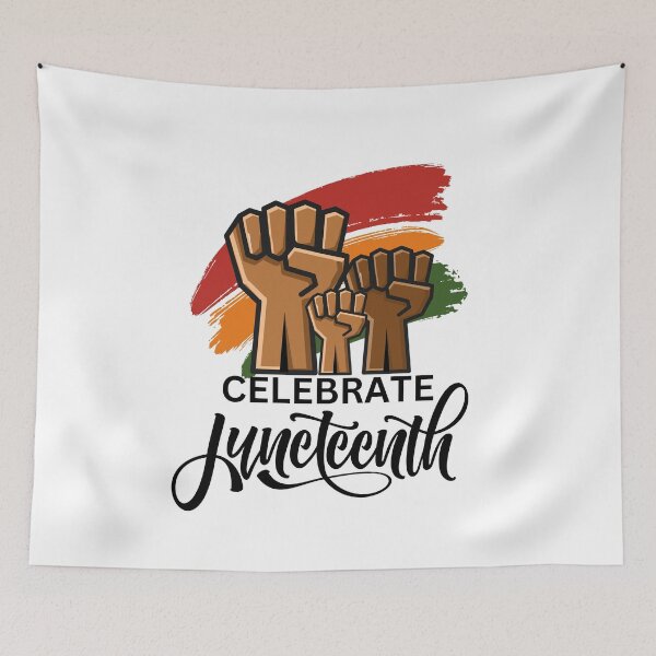 Item preview, Celebrate Juneteenth Raised Fist African Colors designed and sold by ModkMerch.