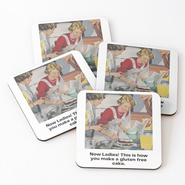 Item preview, Gluten-Free Goodness: A Retro Pop Art Print of Ladies Baking a Cake with Style designed and sold by Paul Corps.