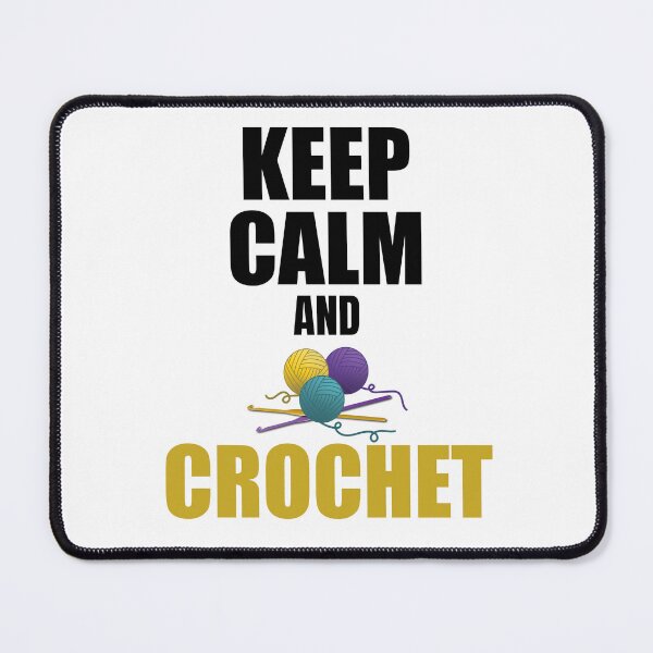 Item preview, Keep calm and crochet, funny text design for crocheters designed and sold by wondertree.