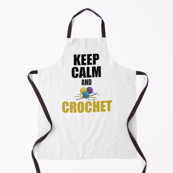 Item preview, Keep calm and crochet, funny text design for crocheters designed and sold by wondertree.