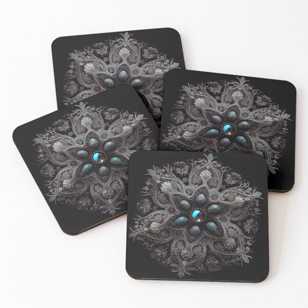 Item preview, Complex Enchanted Bejeweled Black Scandifornian Pa Digital Painting designed and sold by CodeAndColors.