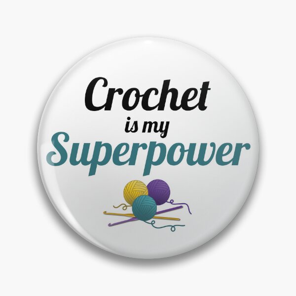 Item preview, Crochet is my superpower, funny text design for crocheters designed and sold by wondertree.