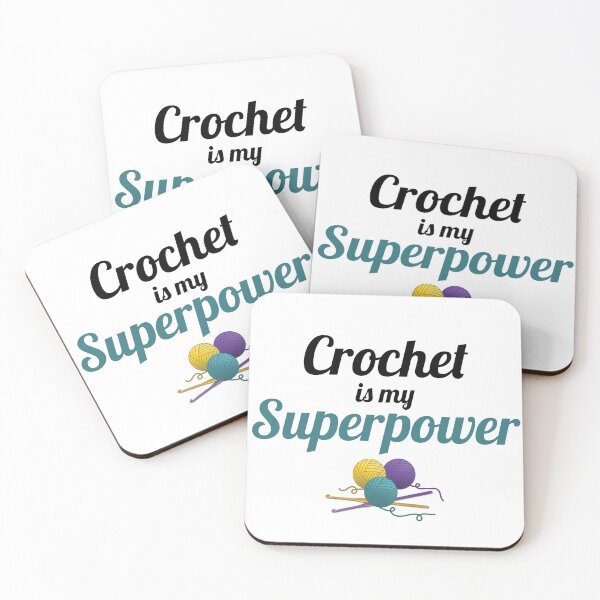 Item preview, Crochet is my superpower, funny text design for crocheters designed and sold by wondertree.