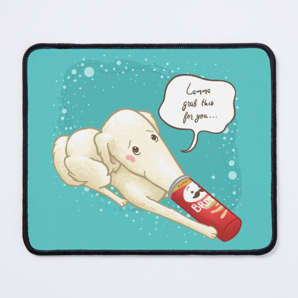 Item preview, Borzoi Dog Trying to Get Potato Crips designed and sold by Khotekmei.