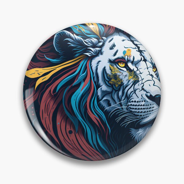 Artikelvorschau, Splash multicolored art a lion head. entworfen und verkauft von IuriiVlasenko.