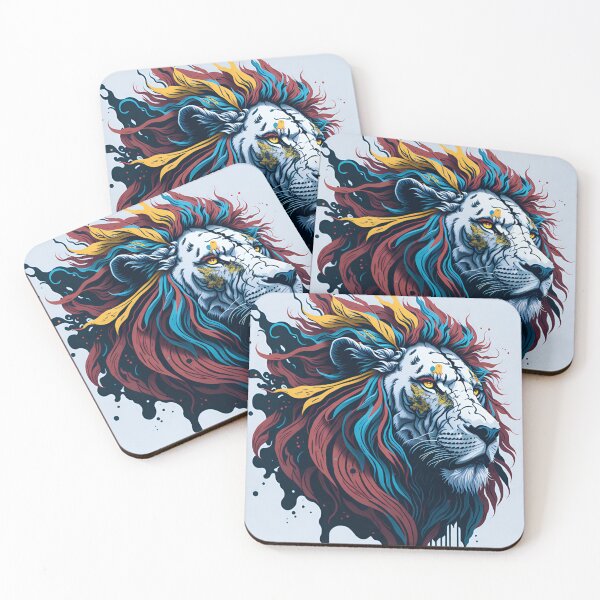 Item preview, Splash multicolored art a lion head. designed and sold by IuriiVlasenko.