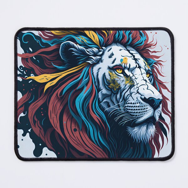 Artikelvorschau, Splash multicolored art a lion head. entworfen und verkauft von IuriiVlasenko.