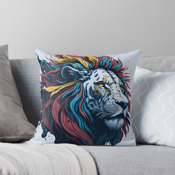 Item preview, Splash multicolored art a lion head. designed and sold by IuriiVlasenko.