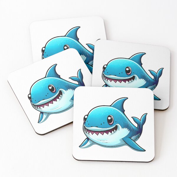 Item preview, Shark with Cute Smile designed and sold by theZandako.
