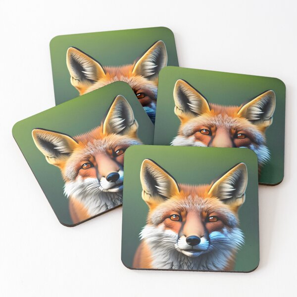 Item preview, cute red fox on green background designed and sold by redstar-design.