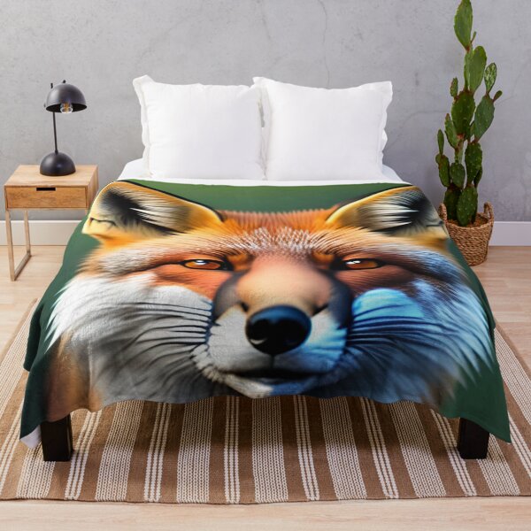 Item preview, cute red fox on green background designed and sold by redstar-design.