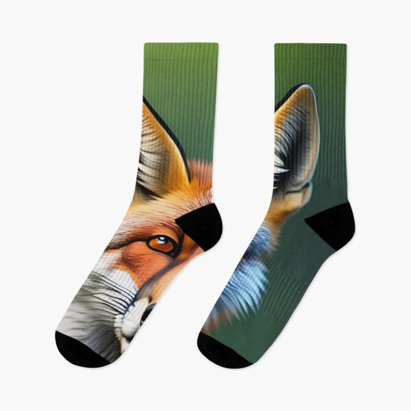 Item preview, cute red fox on green background designed and sold by redstar-design.