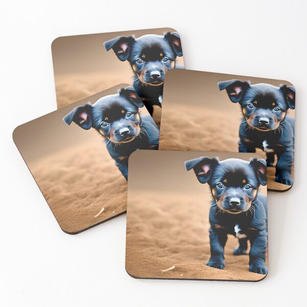 Item preview, little black dog in the sand designed and sold by redstar-design.