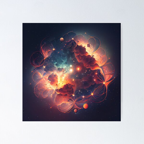 Item preview, Beautiful Constellations in Space Digital Painting designed and sold by CodeAndColors.