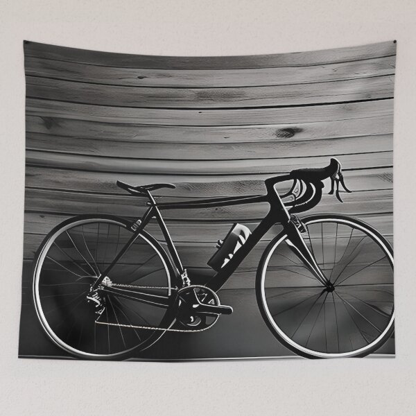 Item preview, black and white racing bike designed and sold by redstar-design.
