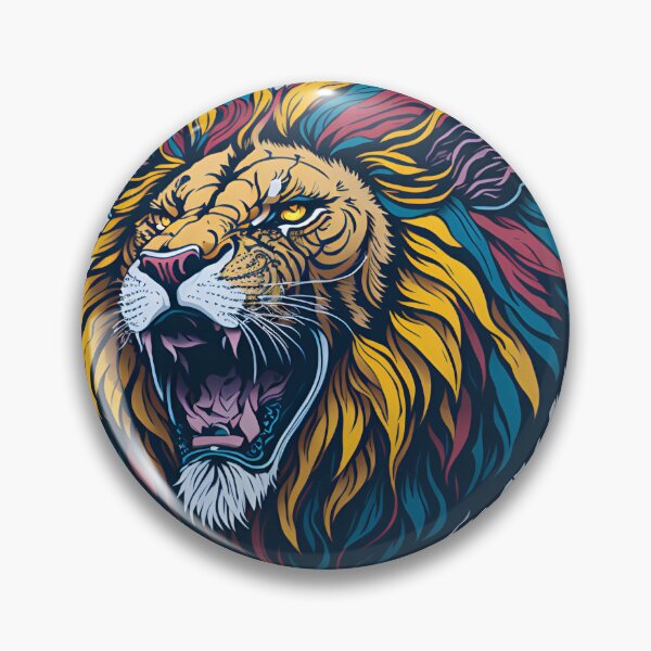 Artikelvorschau, Splash multicolored art a lion head. entworfen und verkauft von IuriiVlasenko.
