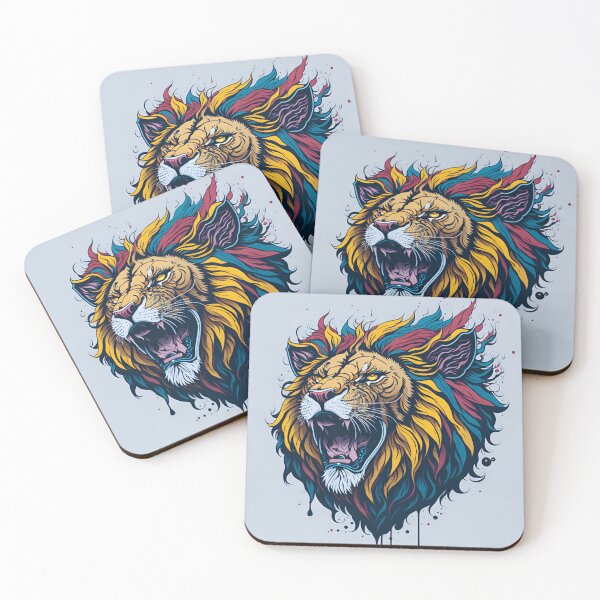 Item preview, Splash multicolored art a lion head. designed and sold by IuriiVlasenko.