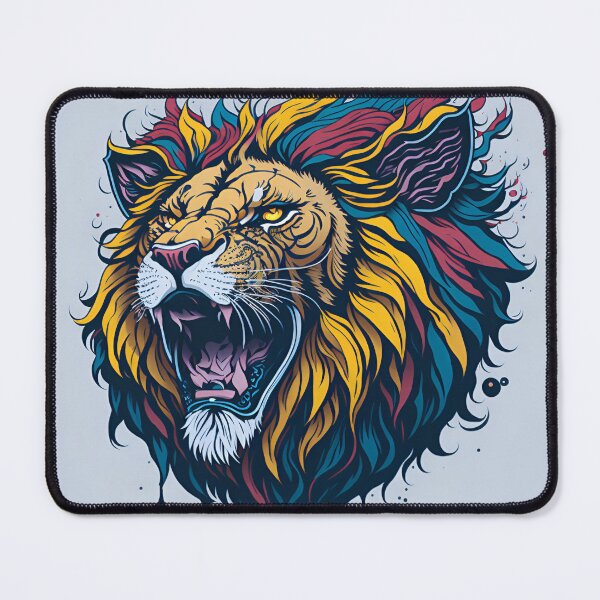 Artikelvorschau, Splash multicolored art a lion head. entworfen und verkauft von IuriiVlasenko.