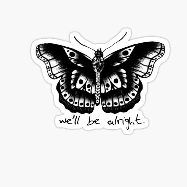 Well be alright lettering tattoo handwritten on the