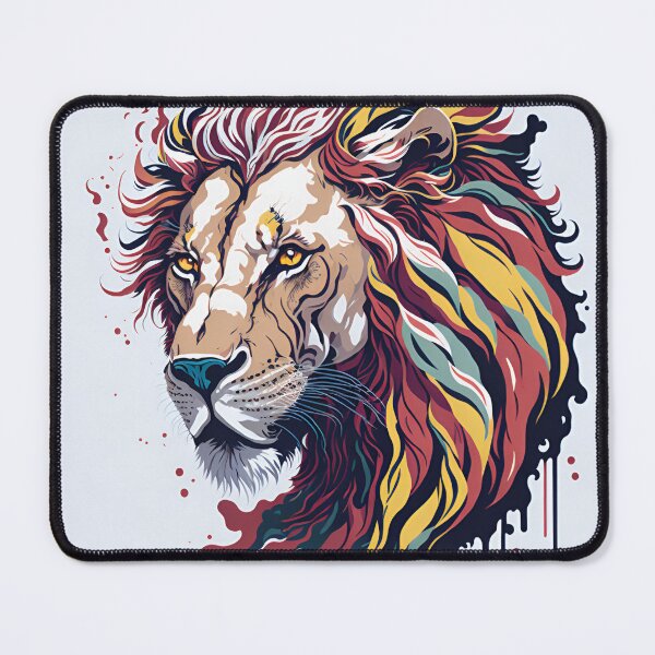Artikelvorschau, Splash multicolored art a lion head. entworfen und verkauft von IuriiVlasenko.