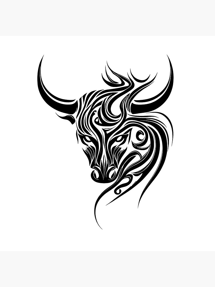 Bull tattoo stock vector. Illustration of white, moving - 33769538