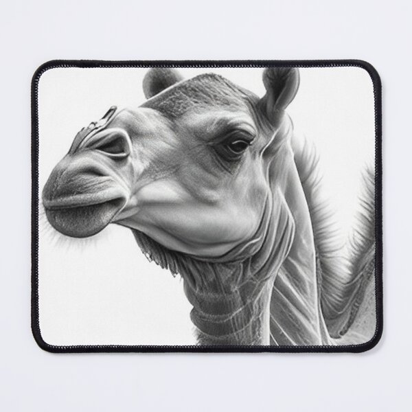 Item preview, Black and white Camel drawing designed and sold by Pencil-Art.