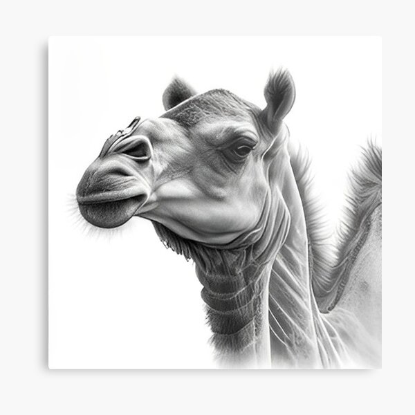 Item preview, Black and white Camel drawing designed and sold by Pencil-Art.