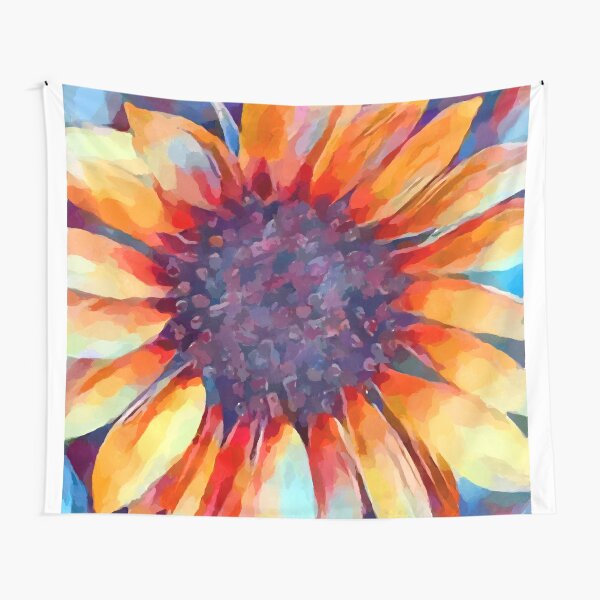Sunflower Watercolor Tapestry