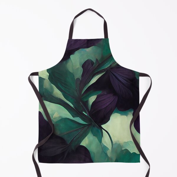 Item preview, Green and purple floral design tropical design romantic design vintage look abstract aesthetic pattern floral pattern designed and sold by LunarSeaArt.