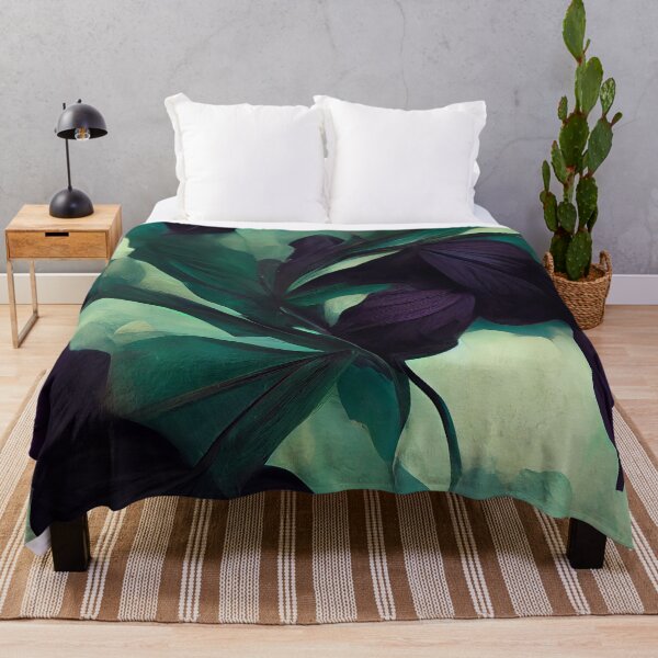 Item preview, Green and purple floral design tropical design romantic design vintage look abstract aesthetic pattern floral pattern designed and sold by LunarSeaArt.