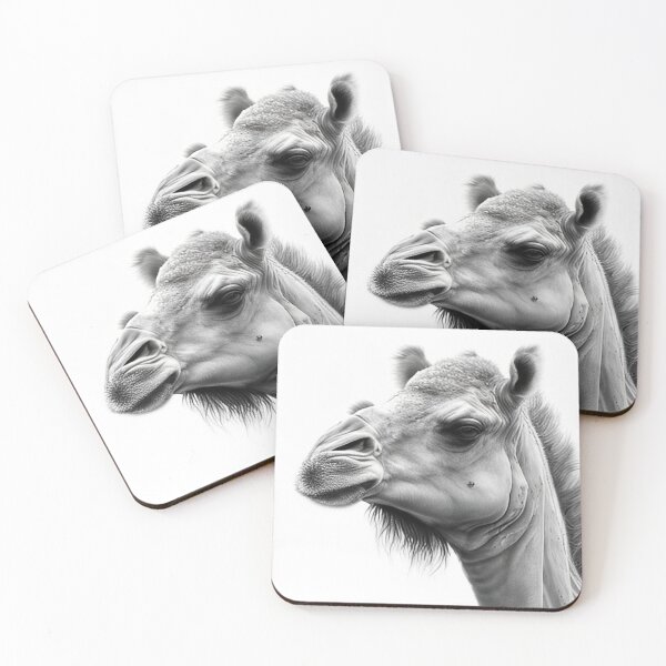 Item preview, Black and white Camel drawing designed and sold by Pencil-Art.