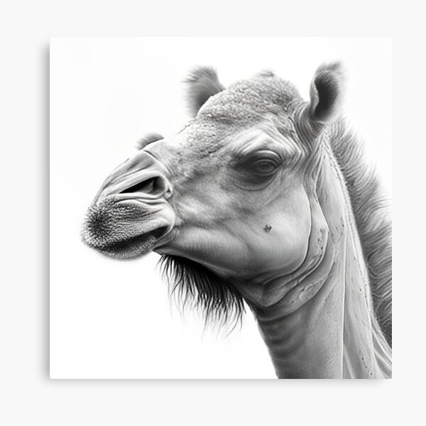 Item preview, Black and white Camel drawing designed and sold by Pencil-Art.