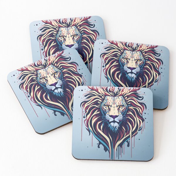 Item preview, Splash multicolored art a lion head. designed and sold by IuriiVlasenko.