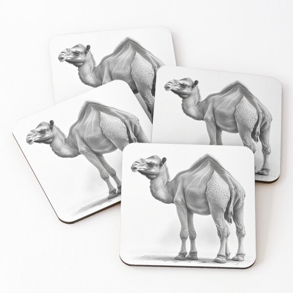 Item preview, Black and white Camel drawing designed and sold by Pencil-Art.