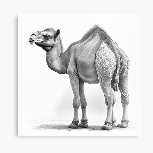 Item preview, Black and white Camel drawing designed and sold by Pencil-Art.