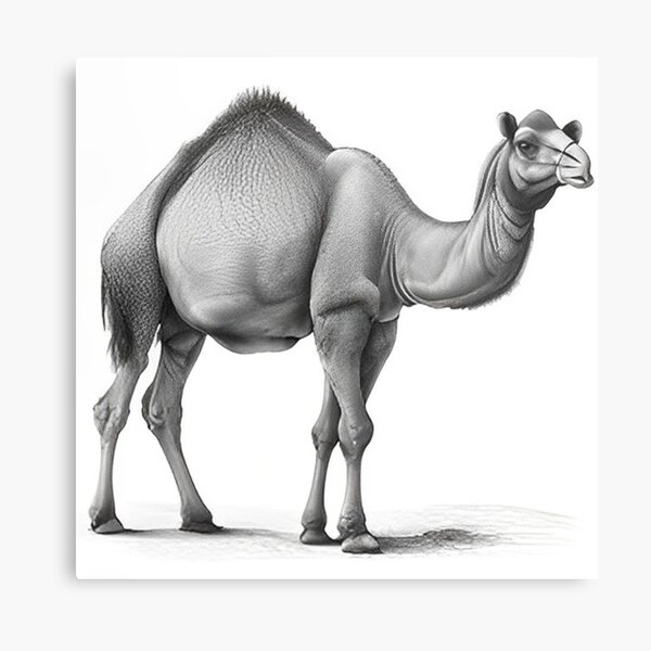 Item preview, Black and white Camel drawing designed and sold by Pencil-Art.
