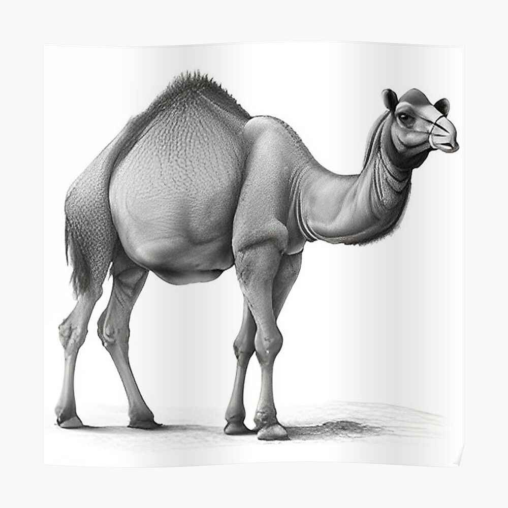 camel pencil drawing