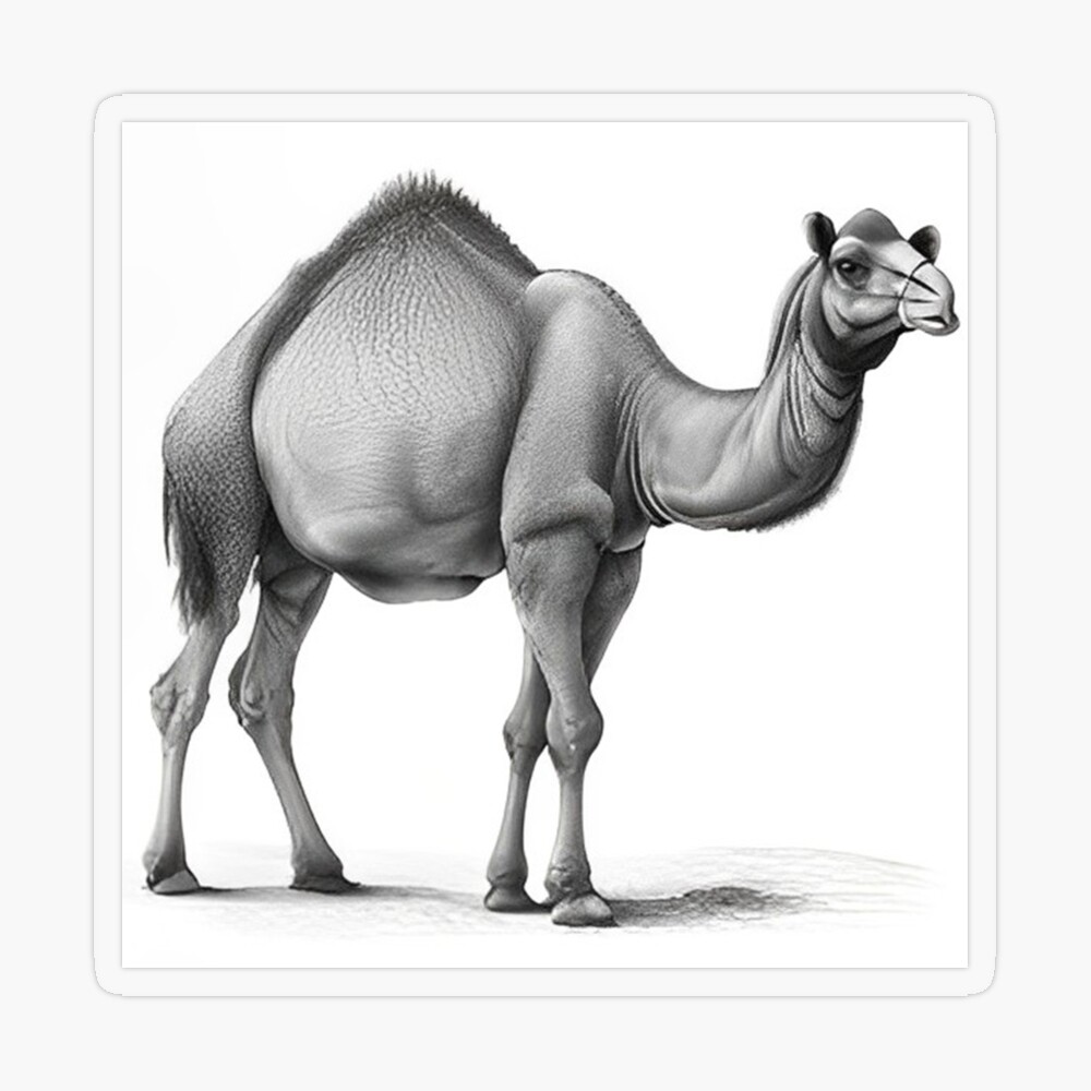 Easy How to Draw a Camel Tutorial and Camel Coloring Page